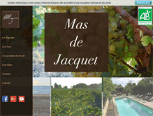 Tablet Screenshot of masdejacquet.com